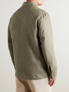 Mr P. - Linen Overshirt - Green