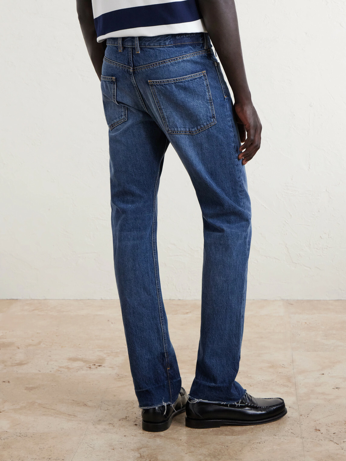 Givenchy - Straight-Leg Fringed Jeans - Blue