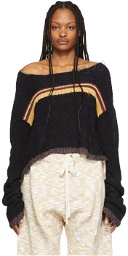 VITELLI SSENSE Exclusive Black Rainbow Sweater