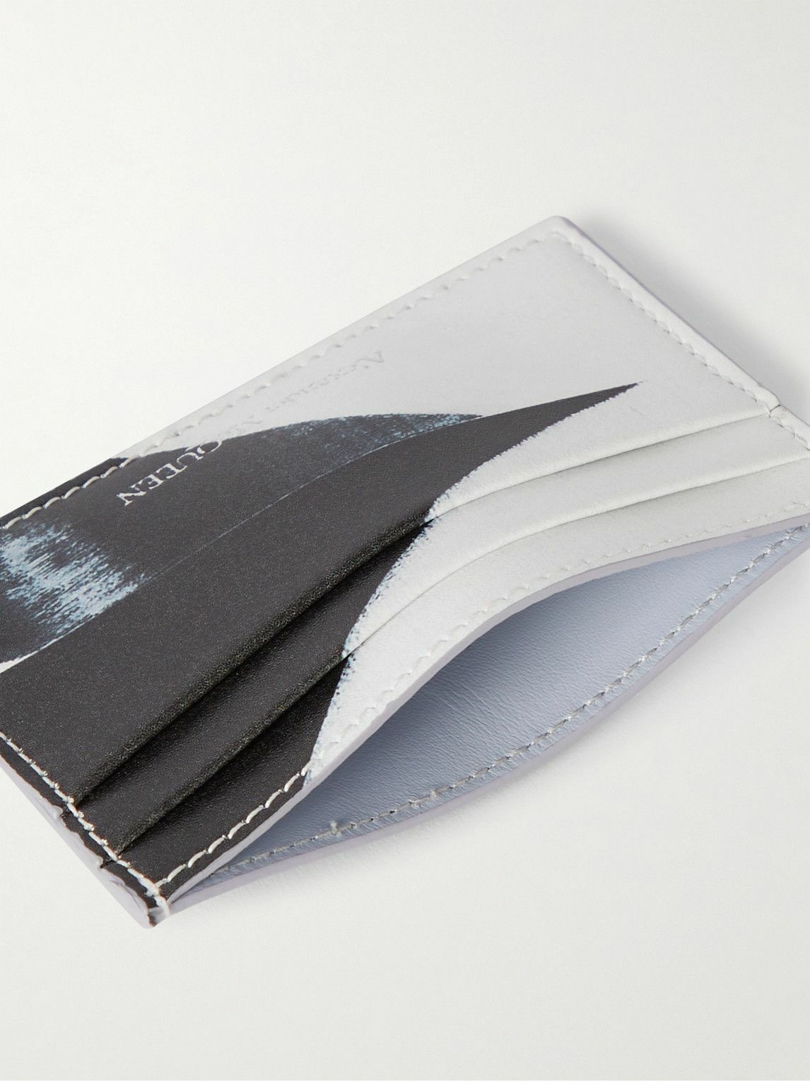Alexander McQueen - Printed Leather Cardholder - Black Alexander McQueen