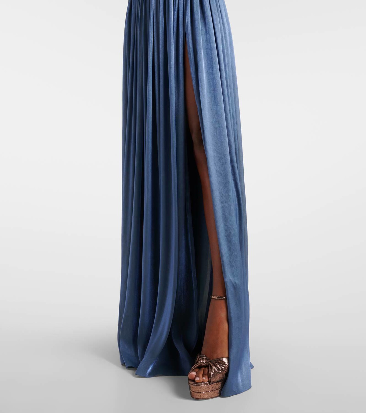 Costarellos Ruched off-shoulder gown Costarellos