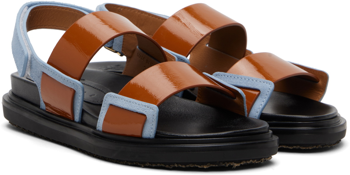 Marni Tan & Blue Fussbett Sandals