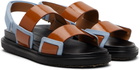 Marni Tan & Blue Fussbett Sandals