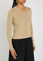 Day Birger ET Mikkelsen Briggs Ribbed Cotton-blend Cardigan Beige