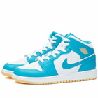 Air Jordan 1 Mid GS Sneakers in Aquatone/Celestial Gold