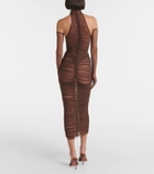 Alex Perry Ruched sheer bodysuit