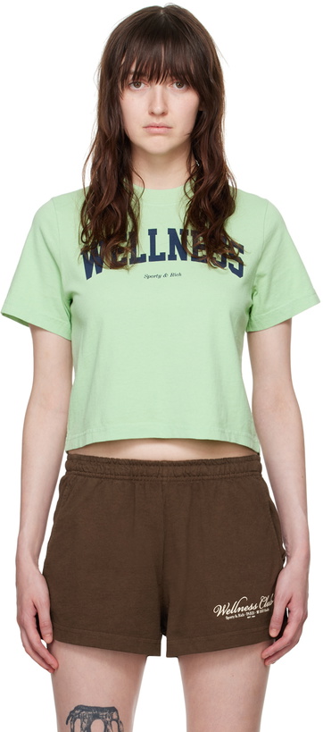 Photo: Sporty & Rich Green 'Wellness' Ivy T-Shirt