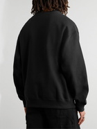 Nike - Logo-Embroidered Cotton-Blend Jersey Sweatshirt - Black