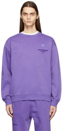 AAPE by A Bathing Ape Purple Rubber Logo Crewneck Sweater