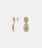 Suzanne Kalan 18kt gold drop earrings with opals and diamonds