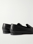 Manolo Blahnik - Mario Leather Loafers - Black