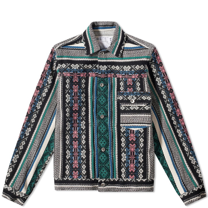 Photo: Sacai Rug Jacquard Jacket