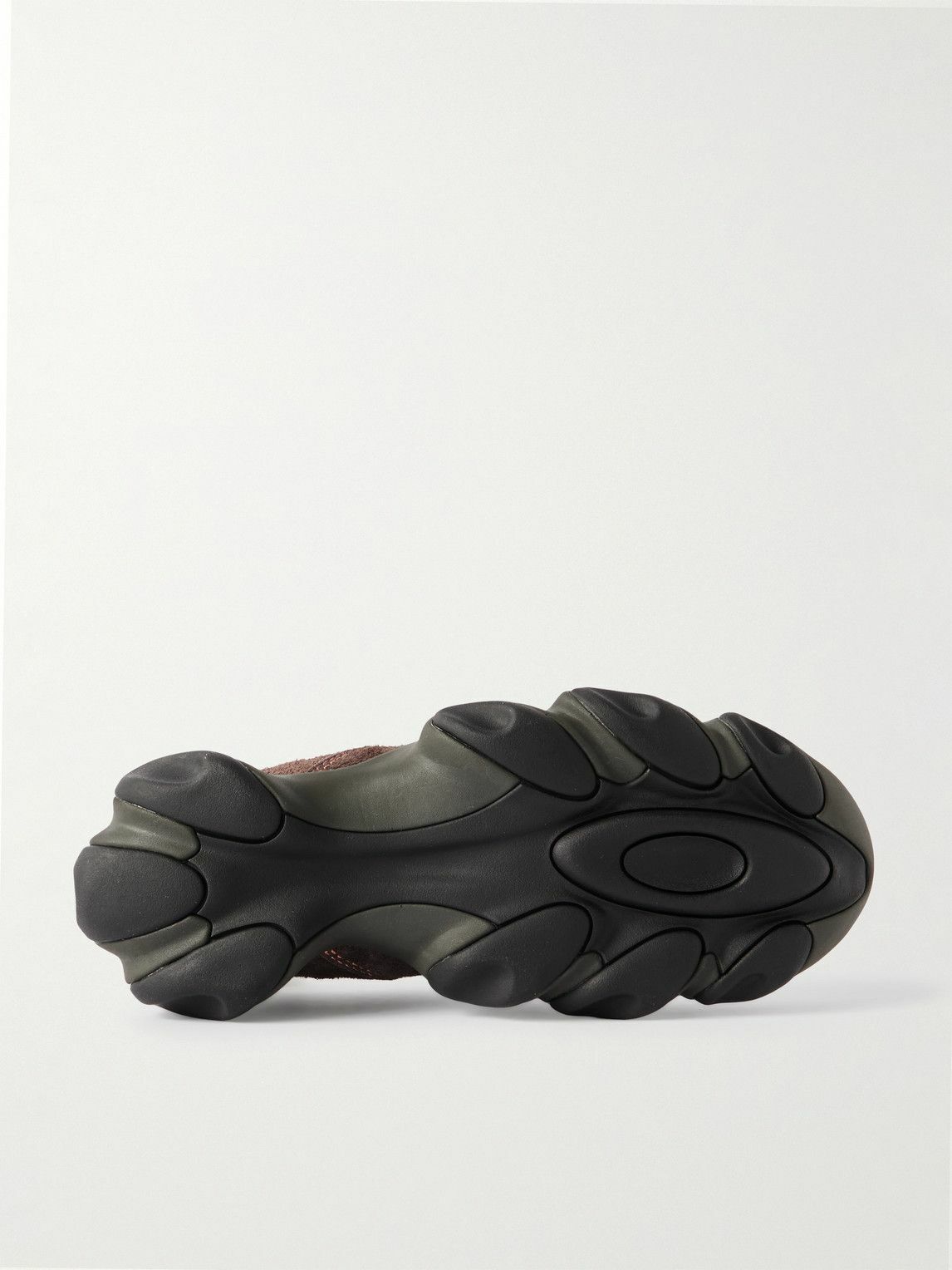 Oakley Factory - Mesh-Trimmed Suede Sneakers - Brown