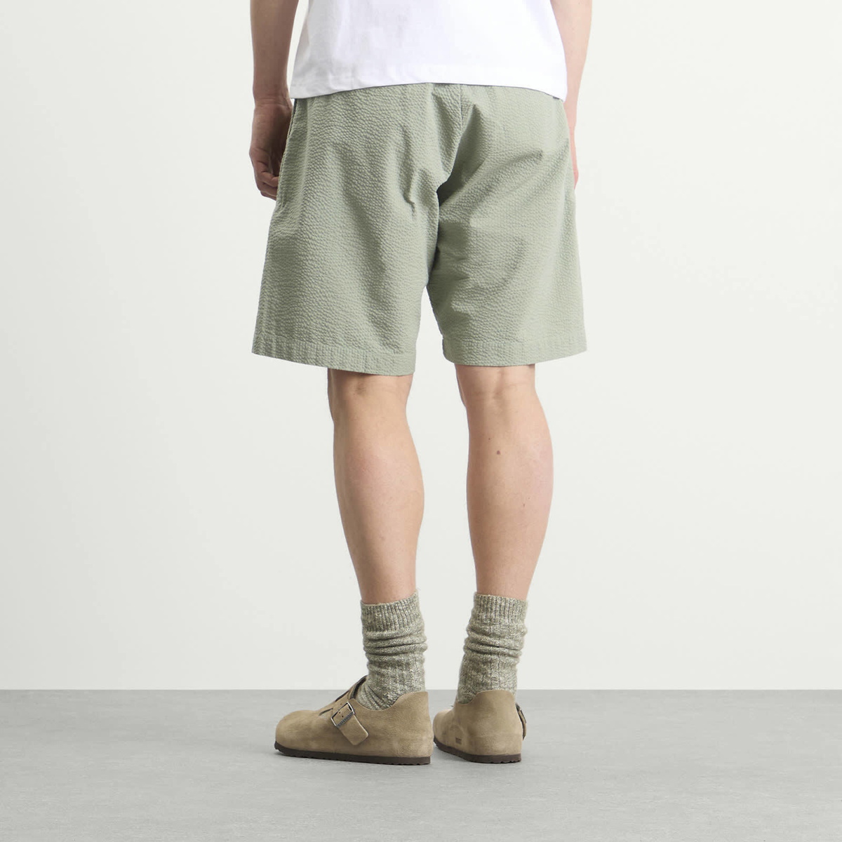 Service Works Men's Seersucker Part Timer Shorts in Sage