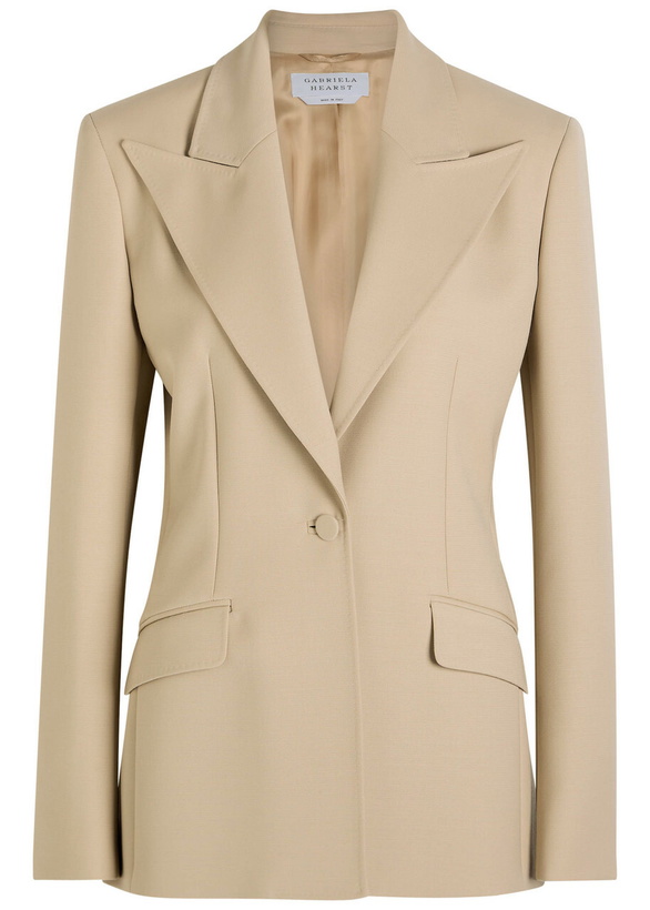 Photo: Gabriela Hearst Leiva Wool Blazer Khaki