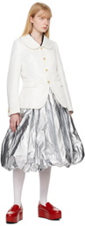 Black Comme des Garçons White Pocket Blazer