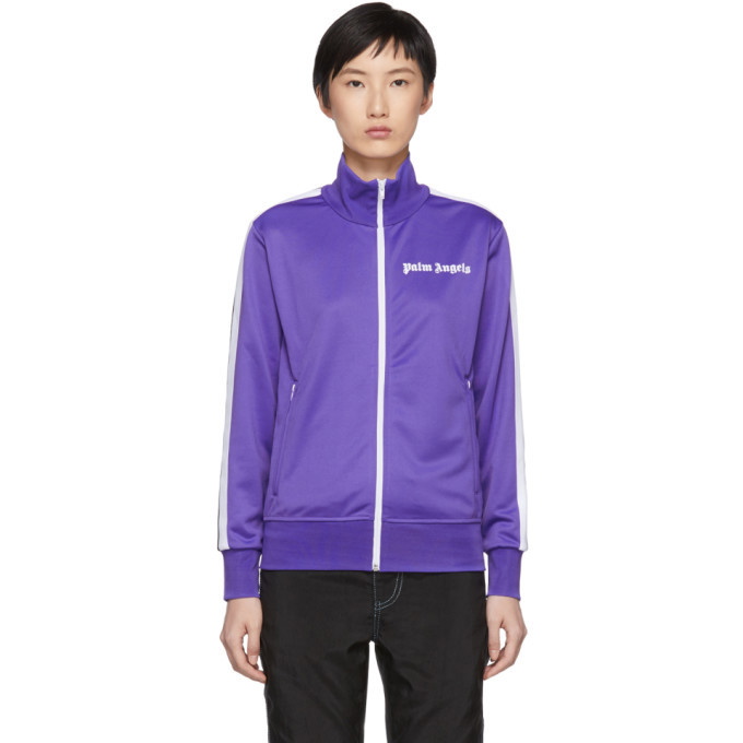 Photo: Palm Angels Purple and White Classic Track Jacket