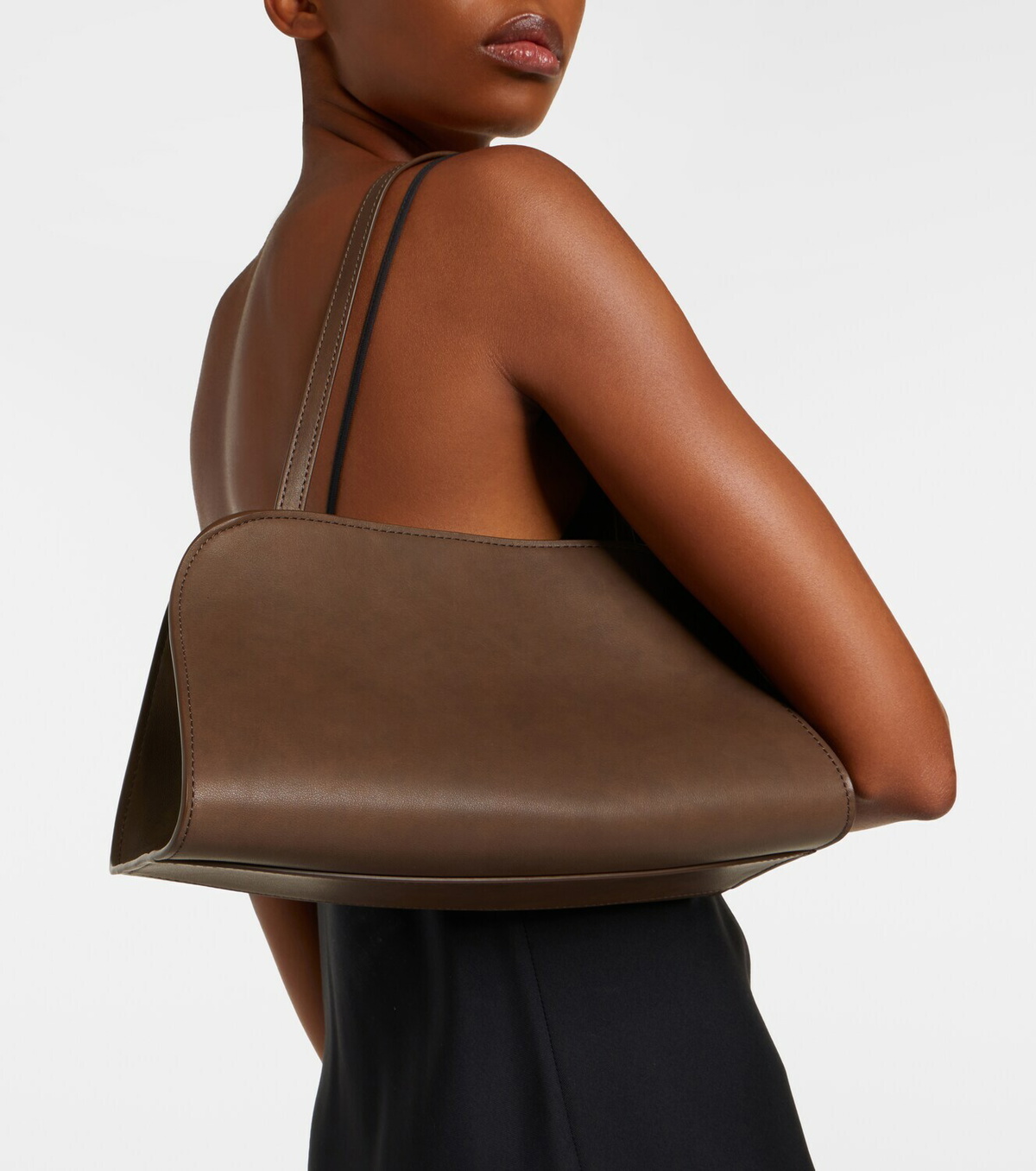 The Row Peggy Small leather clutch