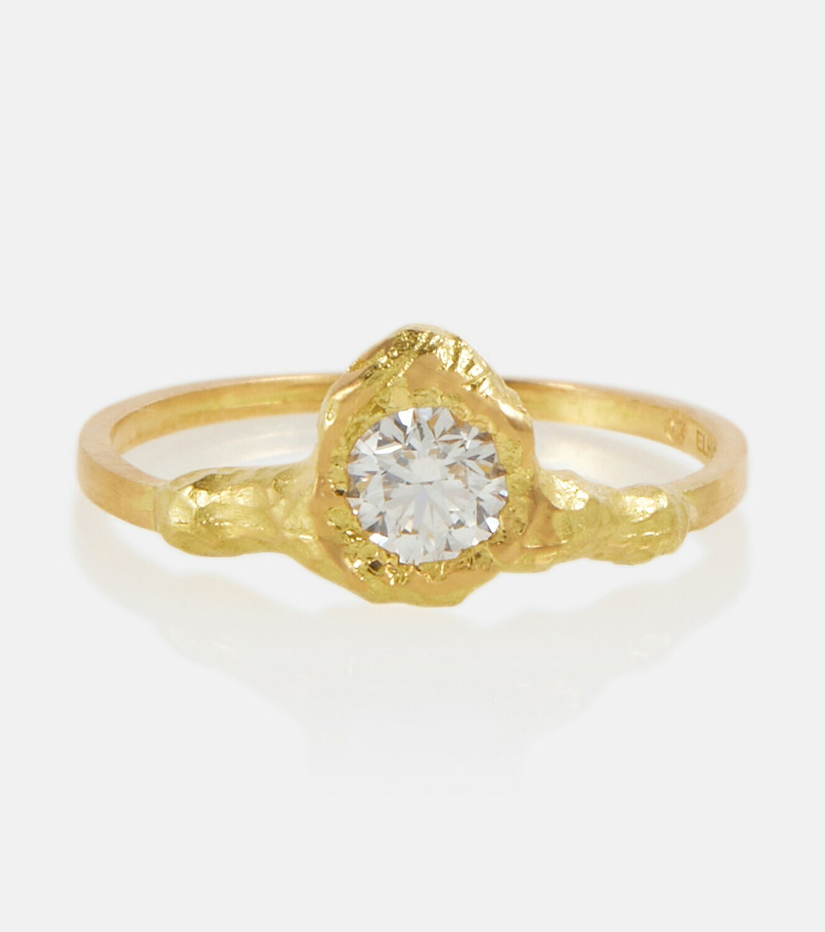 Elhanati - Iman 18kt gold ring with diamond
