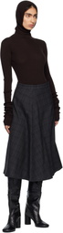 MARIE ADAM-LEENAERDT Gray 2 In 1 Midi Skirt