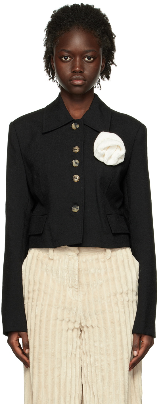 Recto Black Hopsel Cropped Jacket Recto