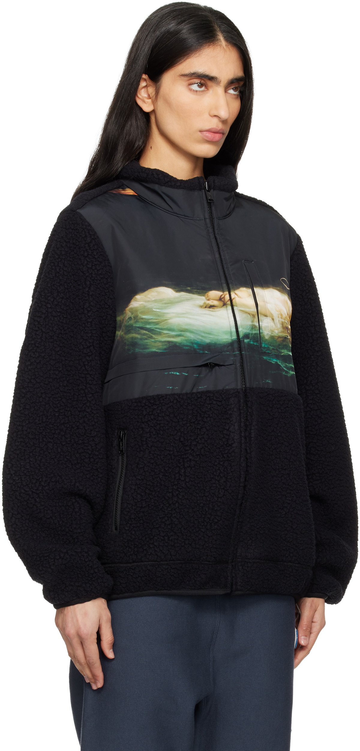 UNDERCOVER SSENSE Exclusive Black Polartec Boa Fleece Jacket
