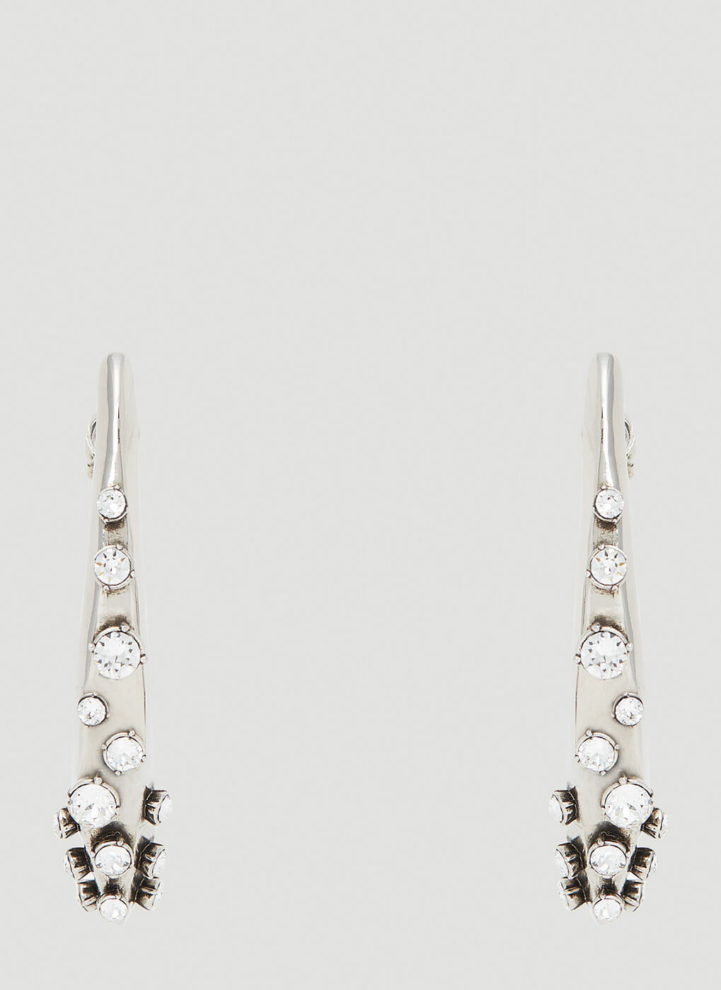 ピアス Alexander Mcqueen Pave Faceted Earrings - Silver Tone Alexander McQueen Pave Earrings female Silver Alexander McQueen