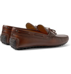 TOD'S - City Full-Grain Leather Driving Shoes - Brown