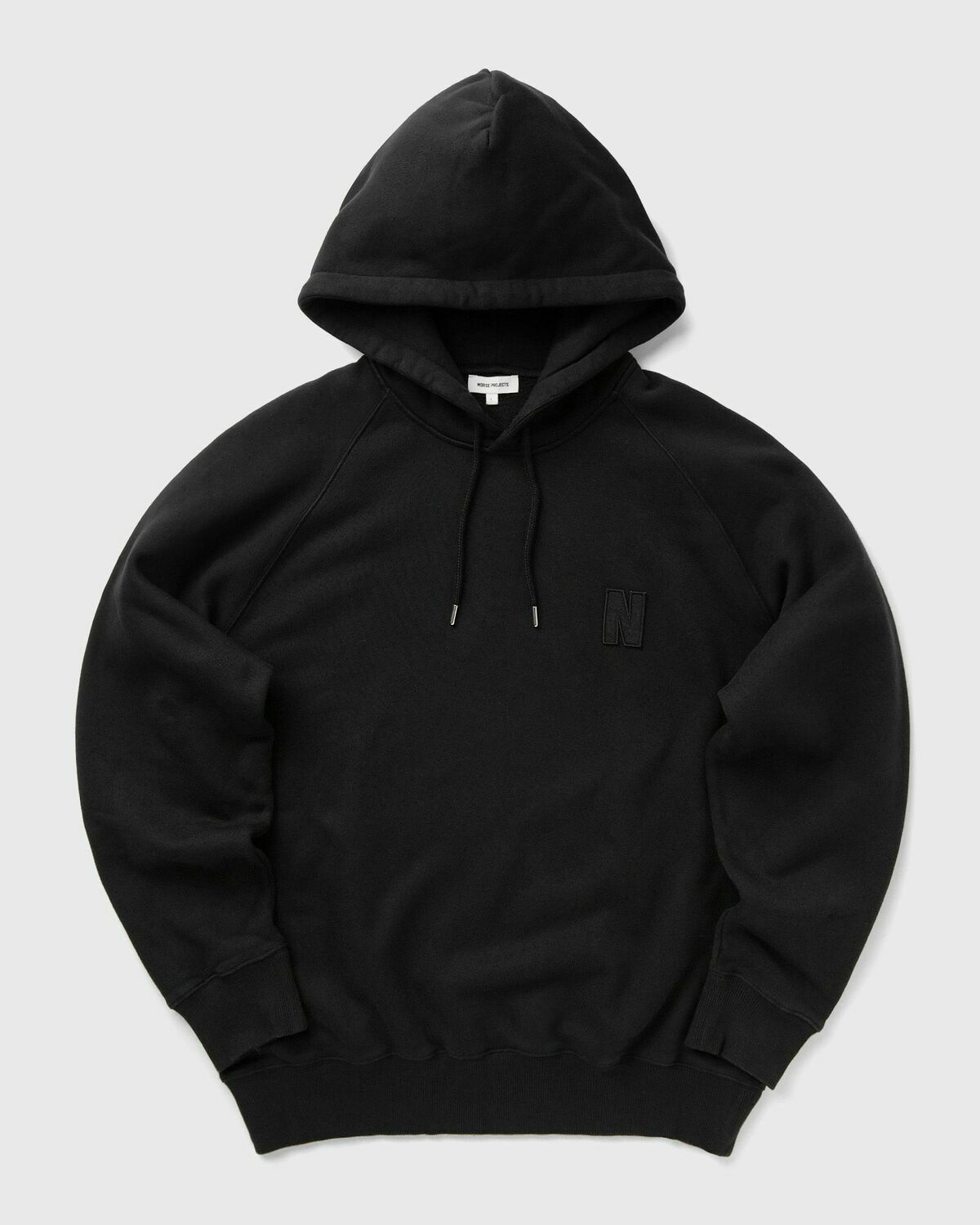 Norse Projects Marten Relaxed Organic Raglan N Patch Hoodie Black