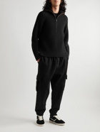 Zegna - Ribbed Wool-Blend Half-Zip Sweater - Black