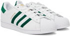 adidas Originals Off-White & Green Superstar Sneakers