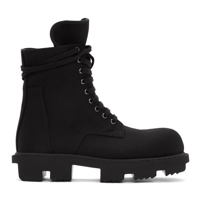 Photo: Rick Owens Drkshdw Black Bozo Megatooth Lace-Up Boots