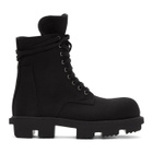 Rick Owens Drkshdw Black Bozo Megatooth Lace-Up Boots