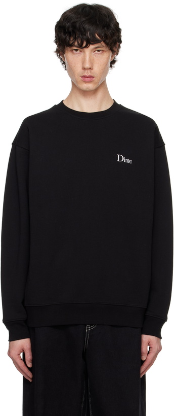 Photo: Dime Black Classic Small Logo Sweatshirt