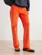 LOEWE - Grip Aqua Rubber-Trimmed Stretch Suede Sneakers - Orange