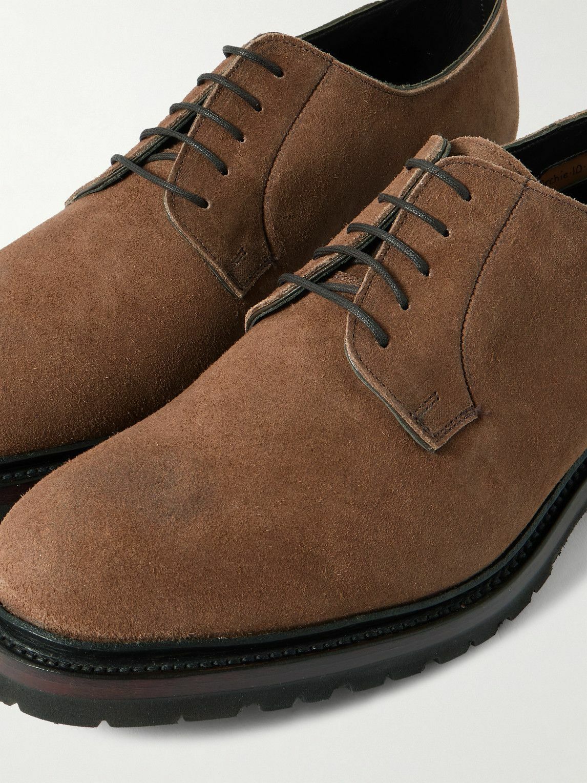 George Cleverley - Archie Waxed-Leather Derby Shoes - Brown
