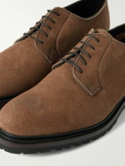 George Cleverley - Archie Waxed-Leather Derby Shoes - Brown