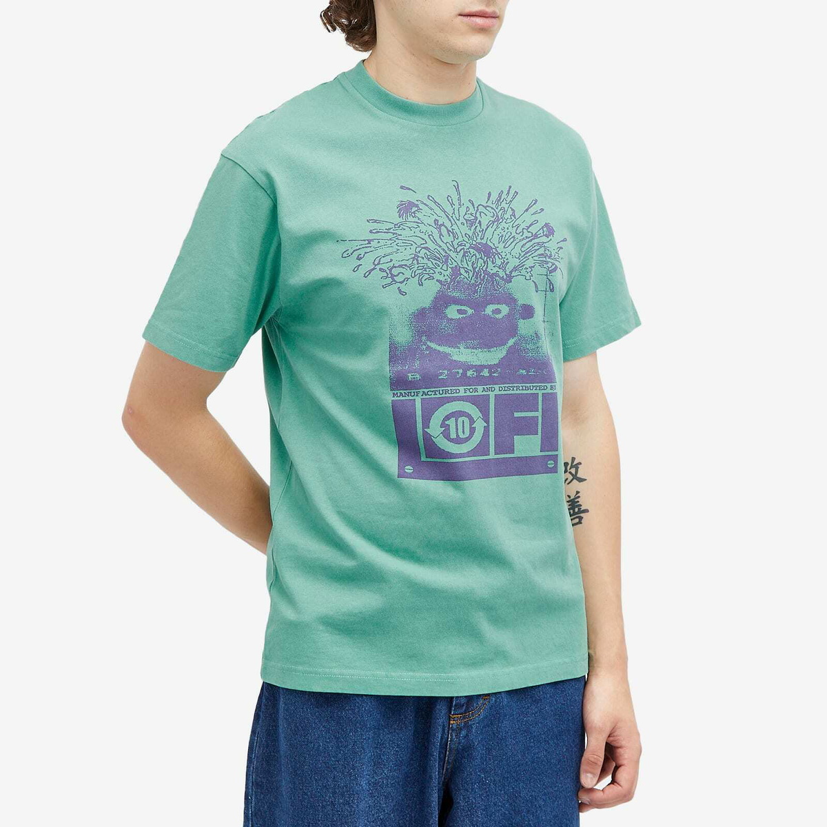 Lo-Fi Men's Grey Matter T-Shirt in Washed Seafoam