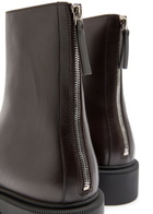 The Row Nobilis Fast Leather Ankle Boots Brown