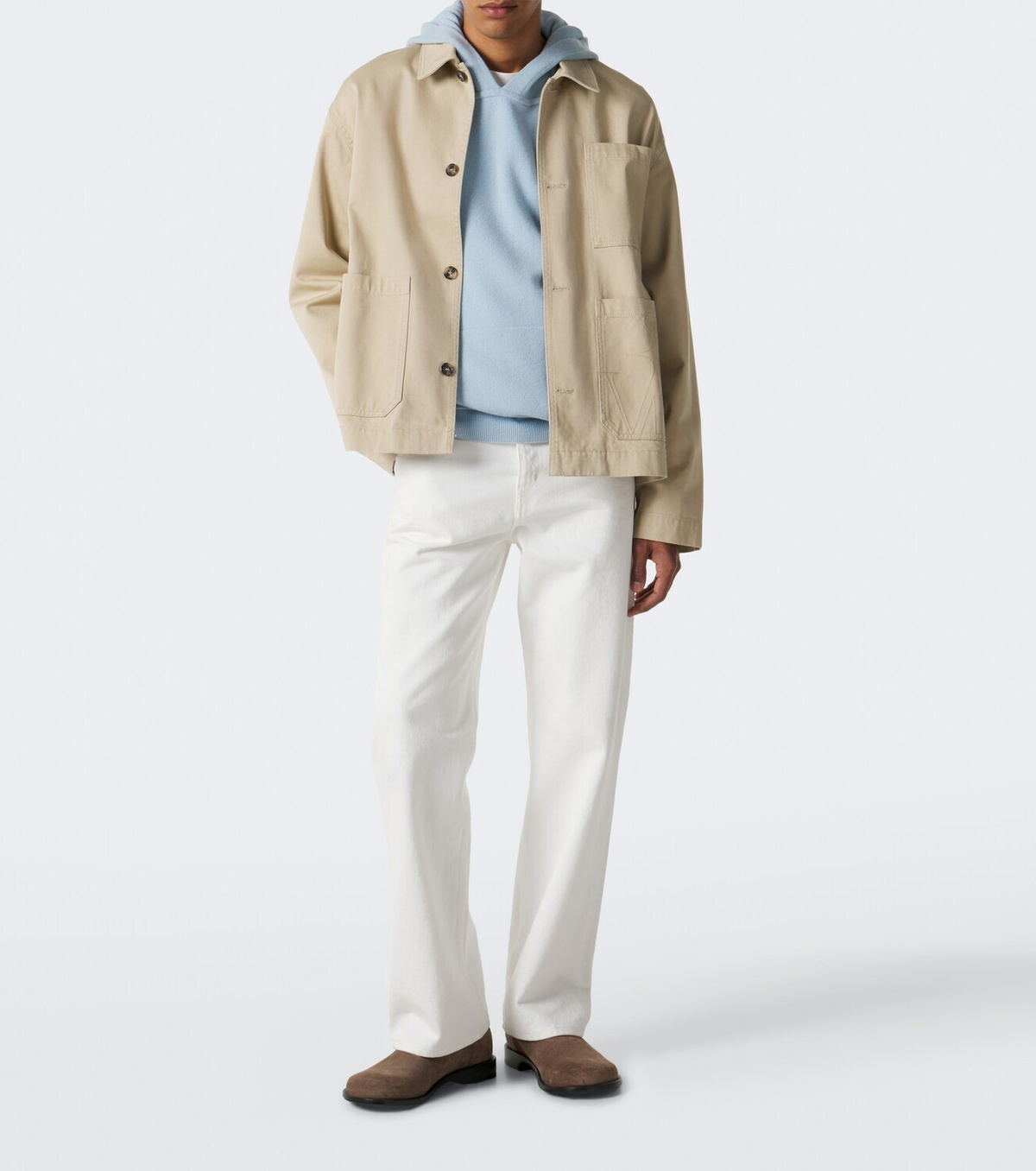 God's True Cashmere Cashmere hoodie with lapis lazuli