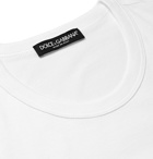 Dolce & Gabbana - Appliquéd Cotton-Jersey T-Shirt - Men - White