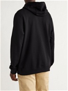 BURBERRY - Printed Loopback Cotton-Jersey Hoodie - Black - S