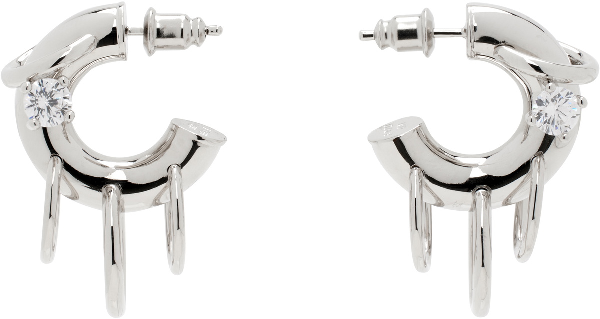 Panconesi Silver Pierced Hoop Earrings