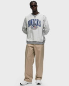 Mitchell & Ness Nba Premium Fleece Crew Vintage Logo New York Knicks Grey - Mens - Sweatshirts/Team Sweats