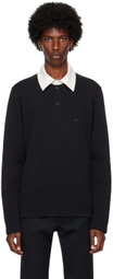 Courrèges Black Contrasting Polo