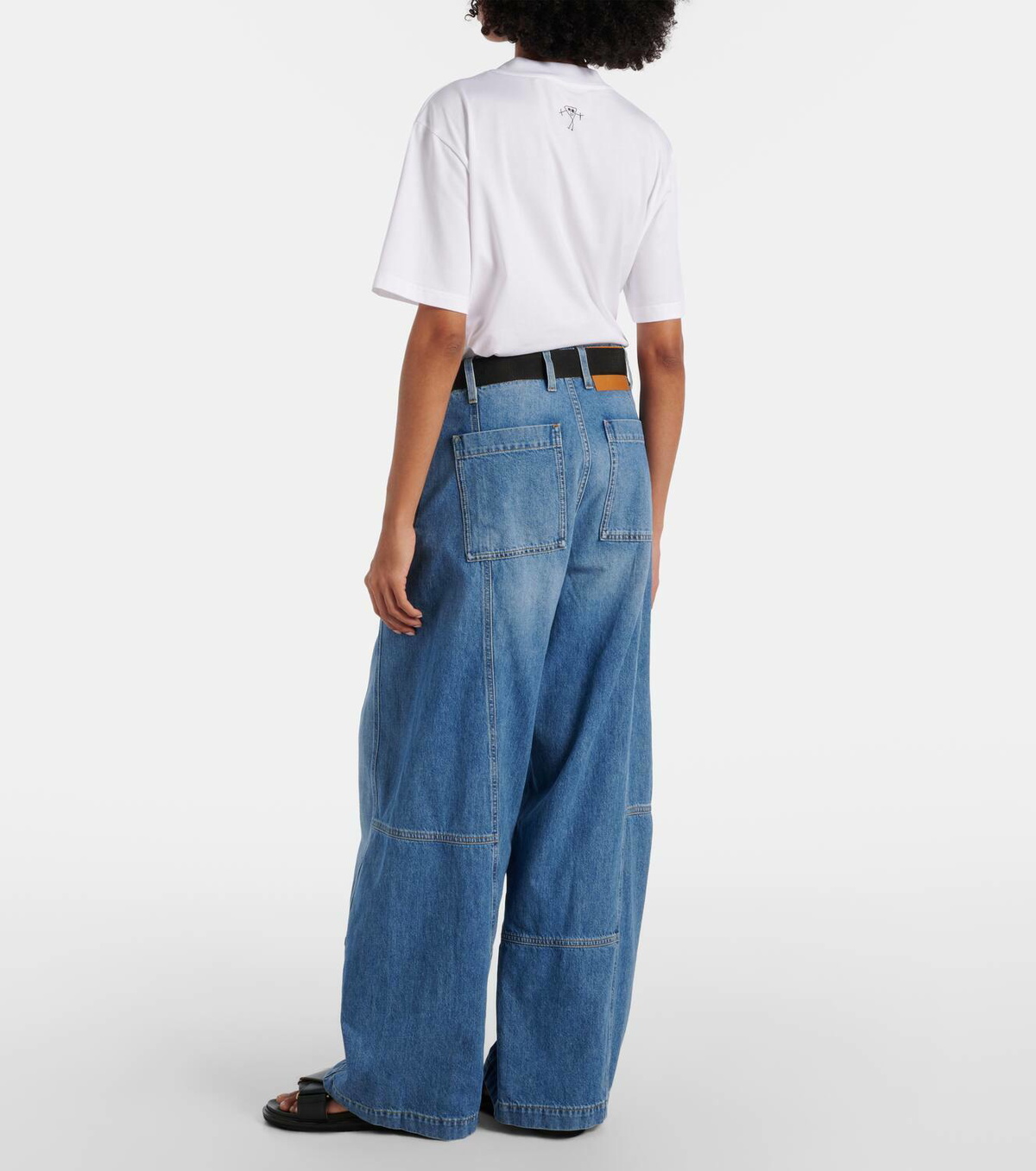 Plan C High-rise wide-leg pants