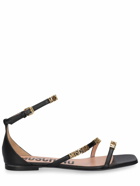 MOSCHINO - 10mm Leather Flat Sandals