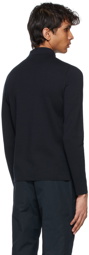 Loro Piana Navy Wool Empire Shirt