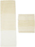 Isa Boulder SSENSE Exclusive Off-White Popcorn Scarf & Neck Warmer Set