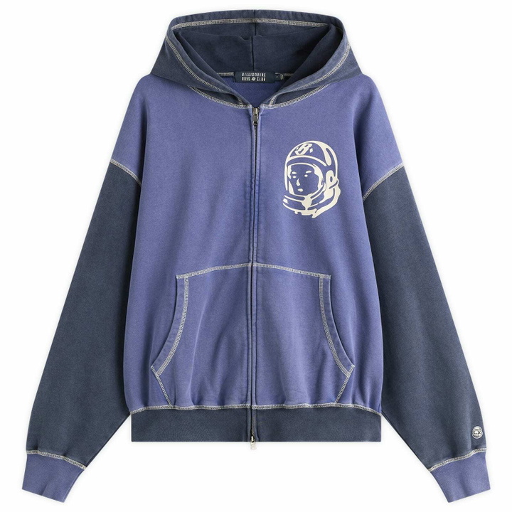 Photo: Billionaire Boys Club Men's Oversized College Zip Hoodie in Indigo